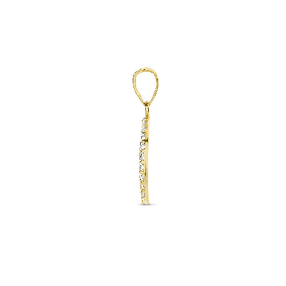 Fantasy Collection Hanger rondje zirkonia 14K geelgoud