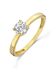 14K geelgouden ring zirkonia 4026699 - PansiteNederland.nl