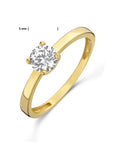 14K geelgouden ring zirkonia 4026699 - PansiteNederland.nl