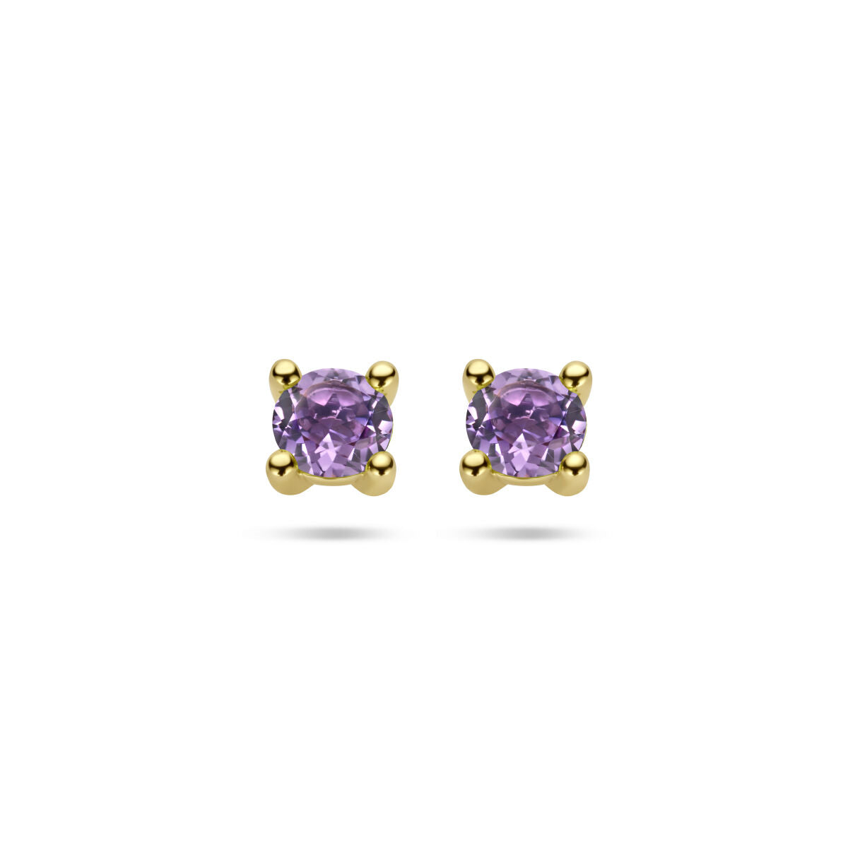 Fantasy Collection Oorbellen amethist 14K geelgoud