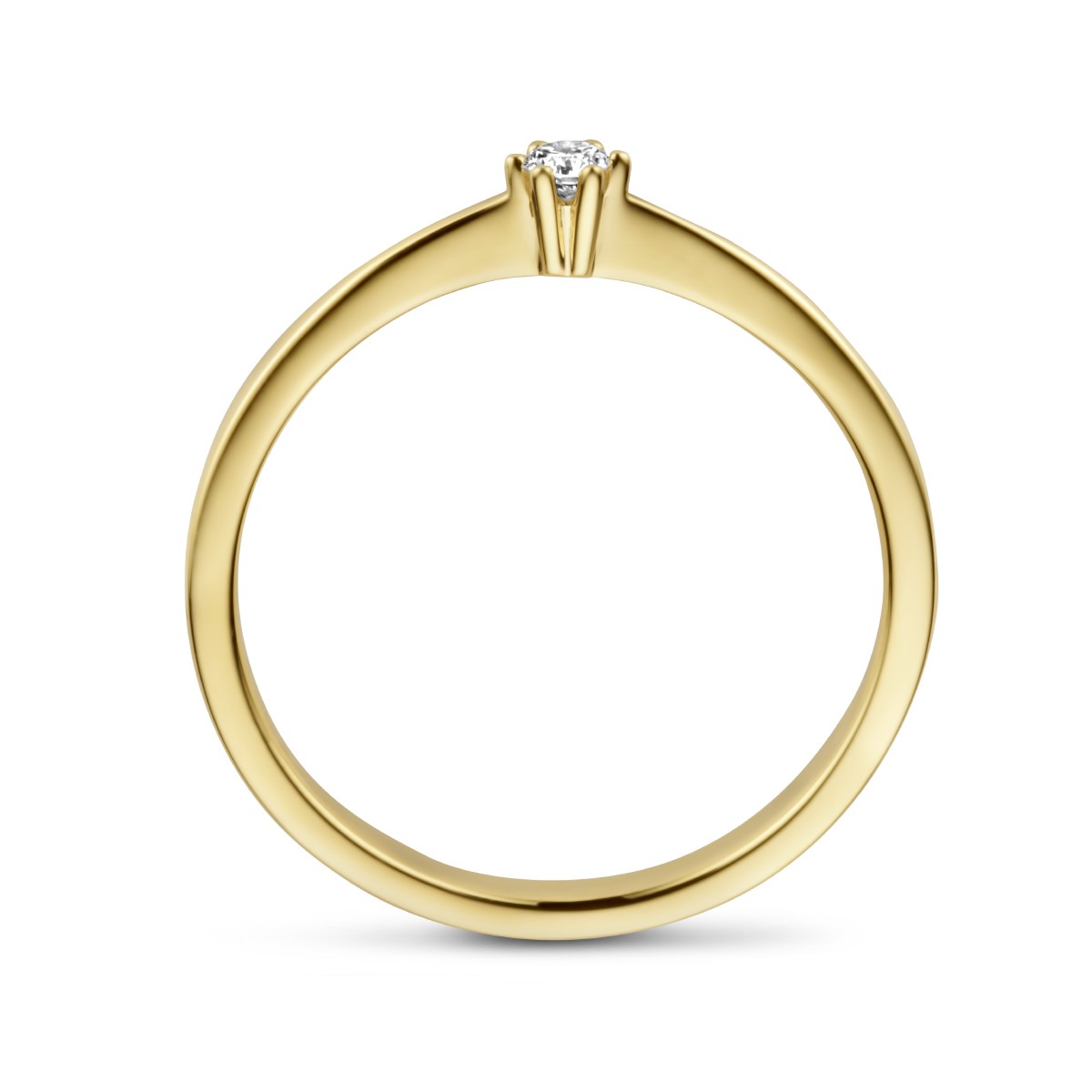 Aanzoeksring diamant 0.05ct h si 14K geelgoud 2,5 mm – 4026749