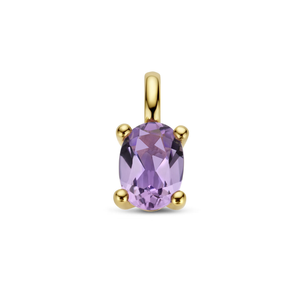Fantasy Collection Hanger amethist 12 mm 14K geelgoud