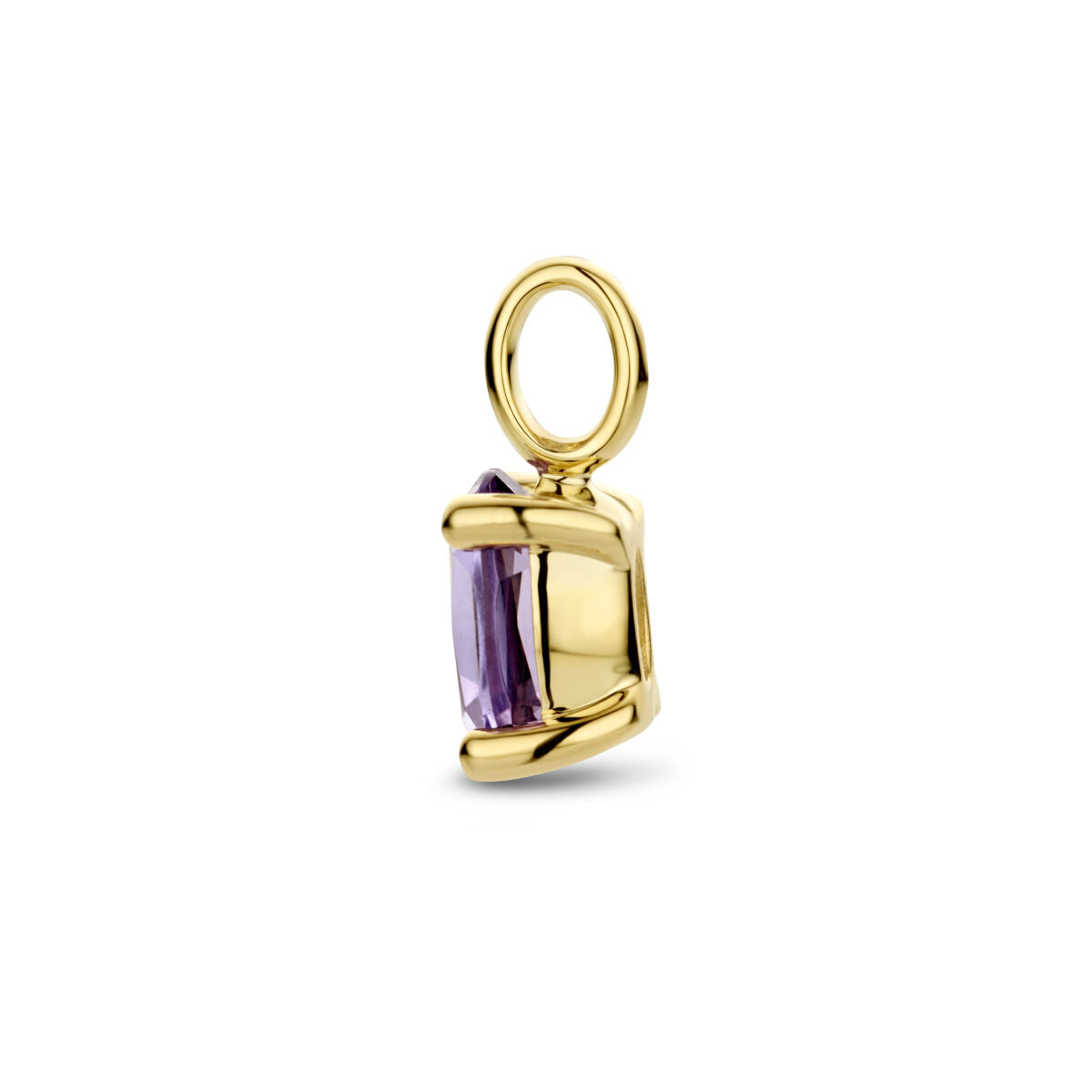 Fantasy Collection Hanger amethist 12 mm 14K geelgoud