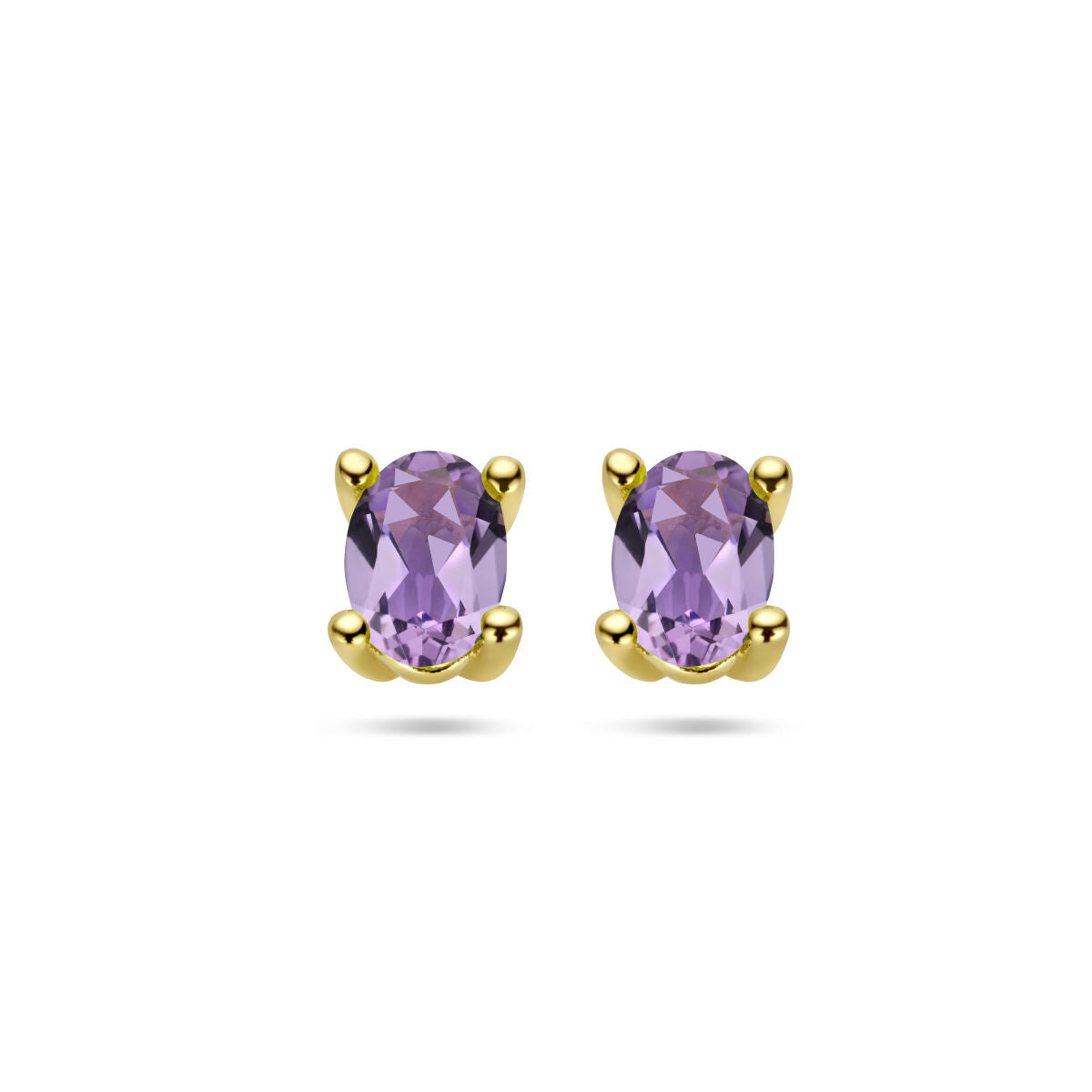 Fantasy Collection Oorbellen amethist 14K geelgoud