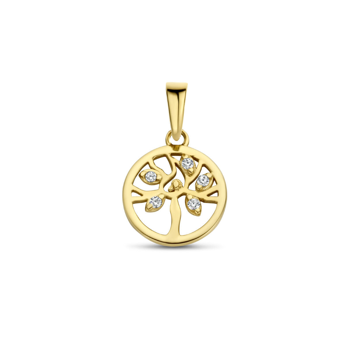 Fantasy Collection Hanger levensboom zirkonia 14K geelgoud