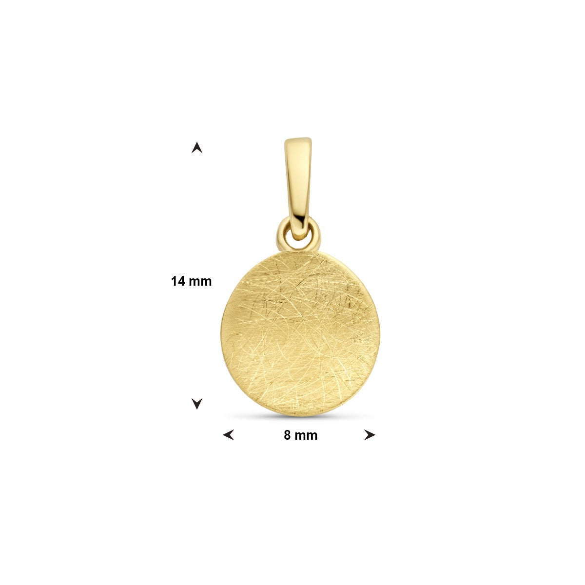 Hanger scratch 14K geelgoud