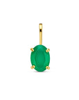 14K geelgoud hanger groen agaat 4026969 - PansiteNederland.nl