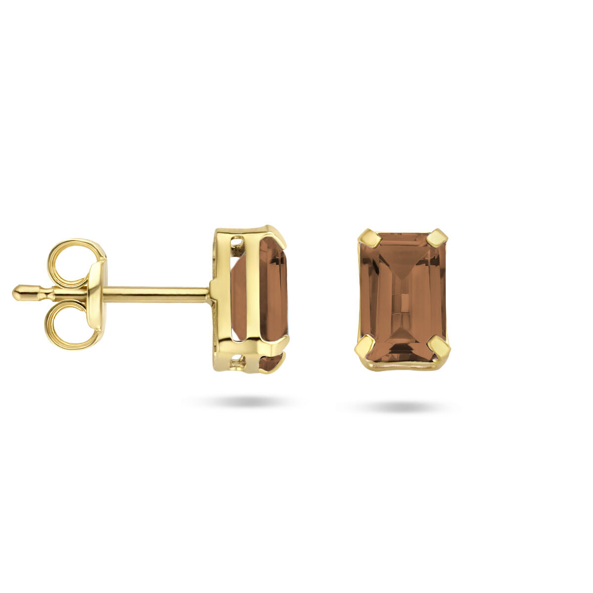 Fantasy Collection Oorbellen rookkwarts 14K geelgoud