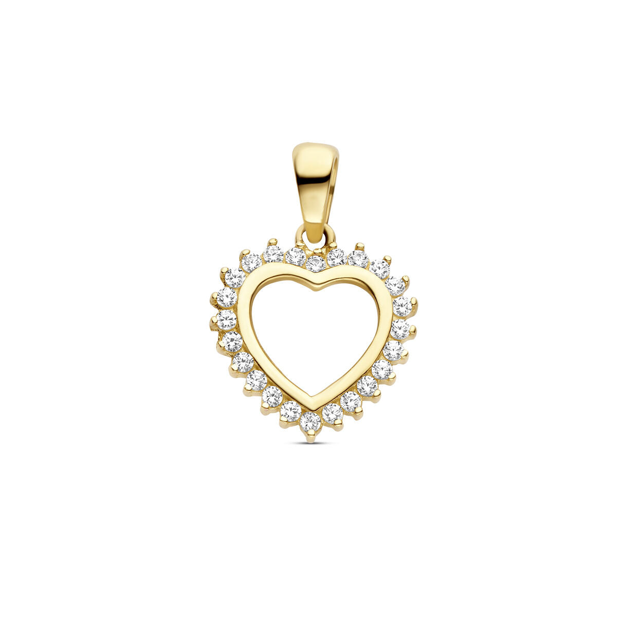 Fantasy Collection Hanger hart zirkonia 14K geelgoud