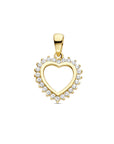 14K geelgoud hanger hart zirkonia 4027287 - PansiteNederland.nl