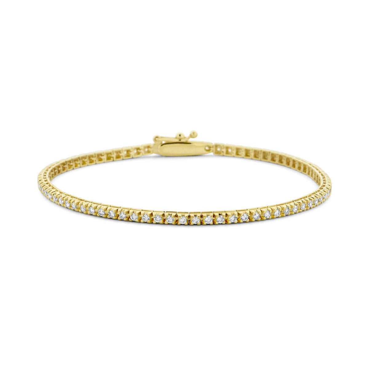 Fantasy Collection Tennisarmband diamant 1.00ct h si 2,0 mm 17,5 cm 14K geelgoud
