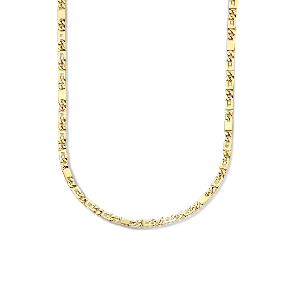 Collier valkenoog 4,7 mm 14K geelgoud