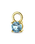 Gouden oorringhanger blauw topaas per stuk - PSN4028112 - PansiteNederland.nl