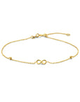 14K Geelgoud Armband Infinity En Bolletjes 16 - 17,5 - 19 Cm 4028191 - PansiteNederland.nl
