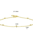 14K Geelgoud Armband Anker Bolletjes 1,0 Mm 17 - 19 Cm 4028278 - PansiteNederland.nl