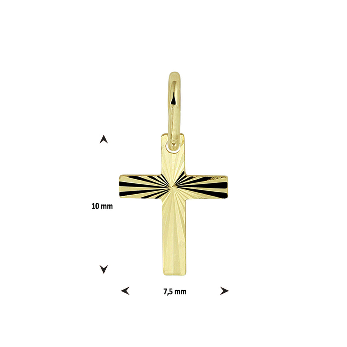 Fantasy Collection Hanger kruis massief 14K geelgoud