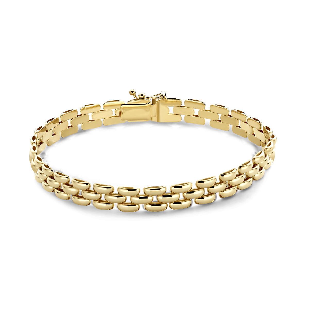 Fantasy Collection Armband panter 6,5 mm 20 cm 14K geelgoud