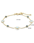 14K Geelgoud Armband Blauw Topaas En London Blue Topaas 17 - 19 Cm 4028524 - PansiteNederland.nl