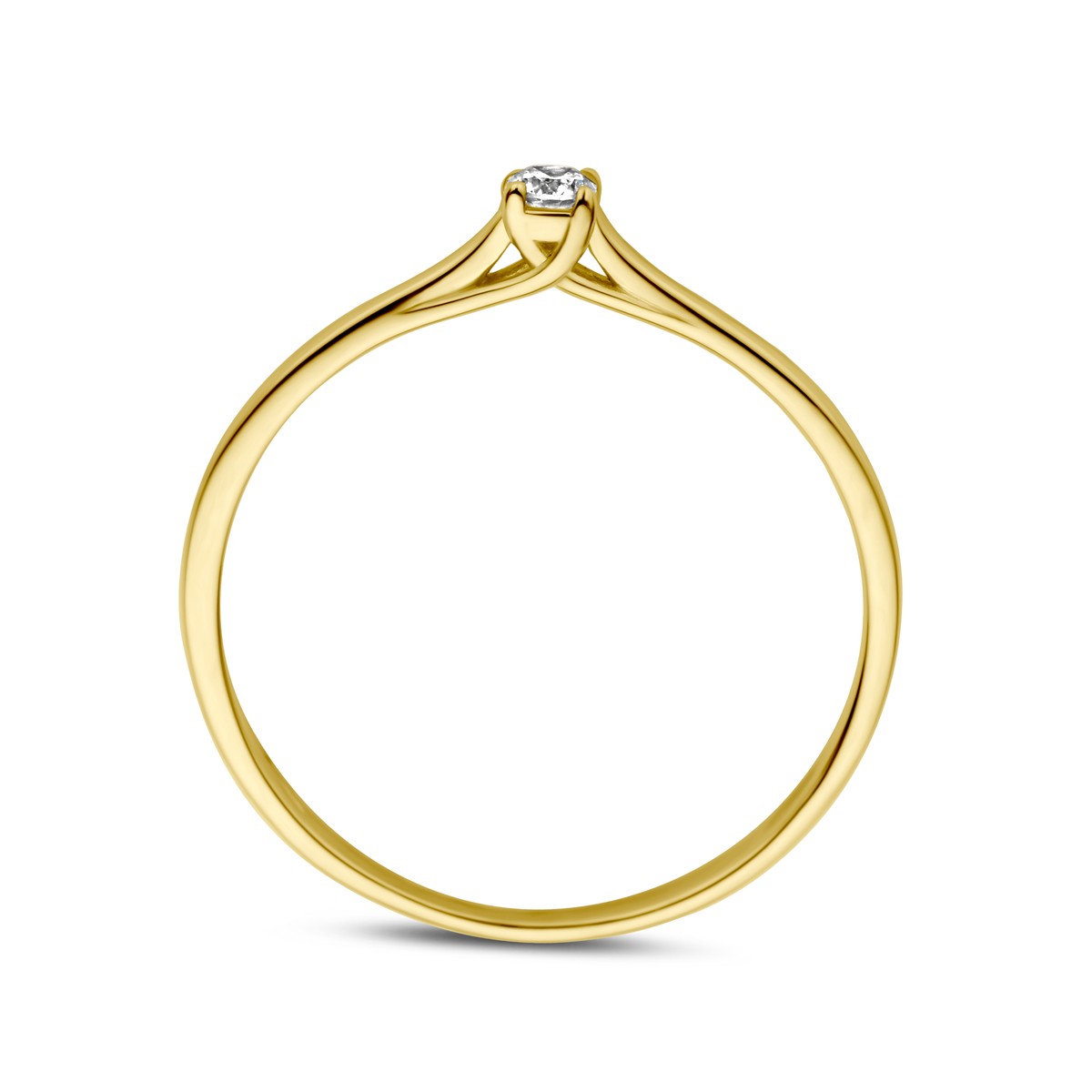 Aanzoeksring diamant 0.05ct h si 14K geelgoud 2,5 mm – 4028533