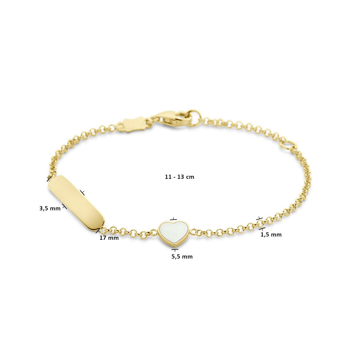 Fantasy Collection Armband anker parelmoer 14K geelgoud