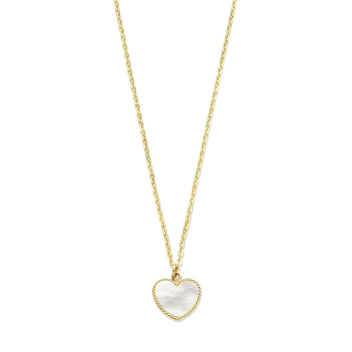 Fantasy Collection Collier hart parelmoer 40 - 42 cm 14K geelgoud