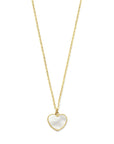 14K geelgoud collier hart parelmoer 40 - 42 cm 4028543 - PansiteNederland.nl
