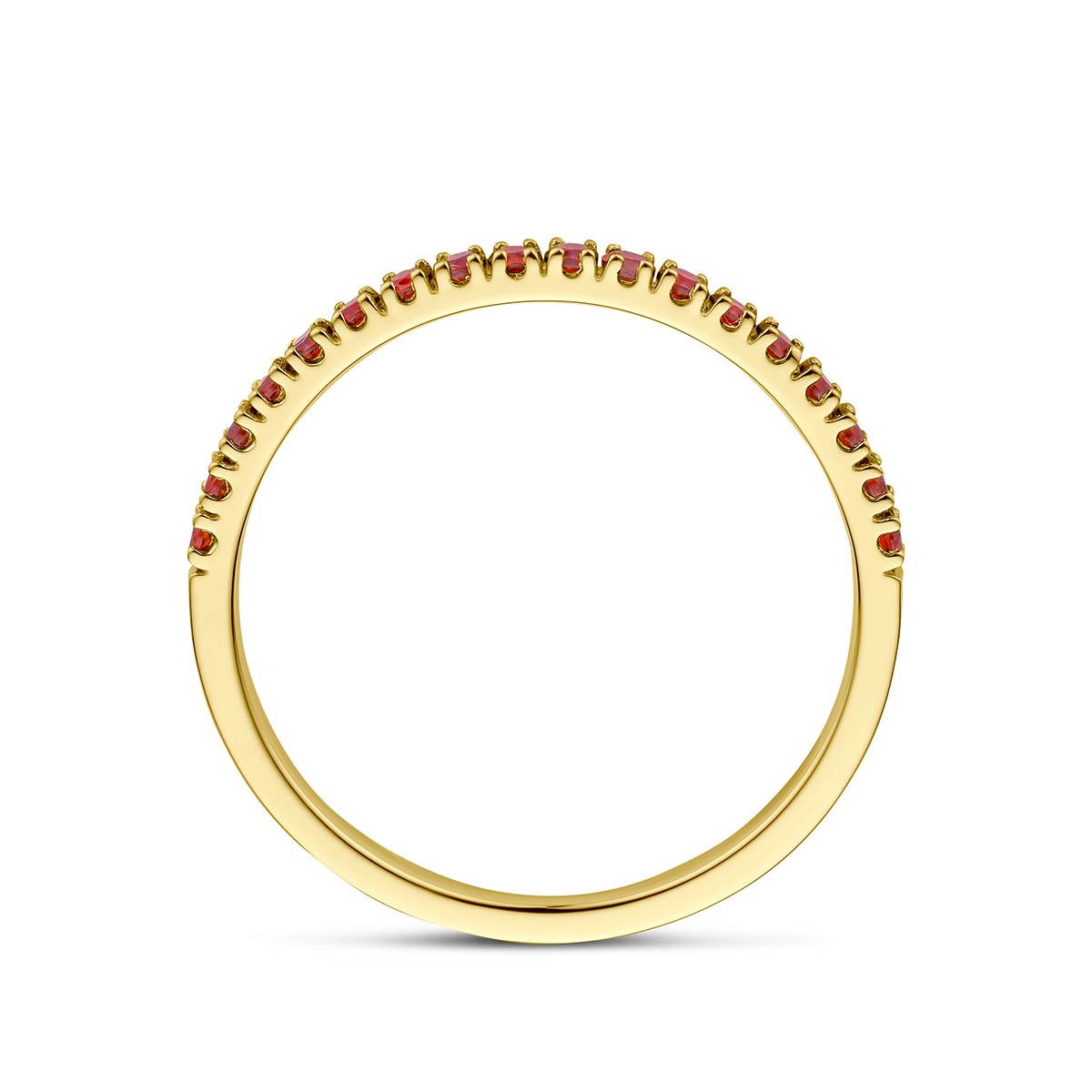 Fantasy Collection Ring met geboortesteen granaat januari 14K geelgoud