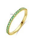 14K Geelgoud Ring Met Geboortesteen Smaragd Mei 4028569 - PansiteNederland.nl