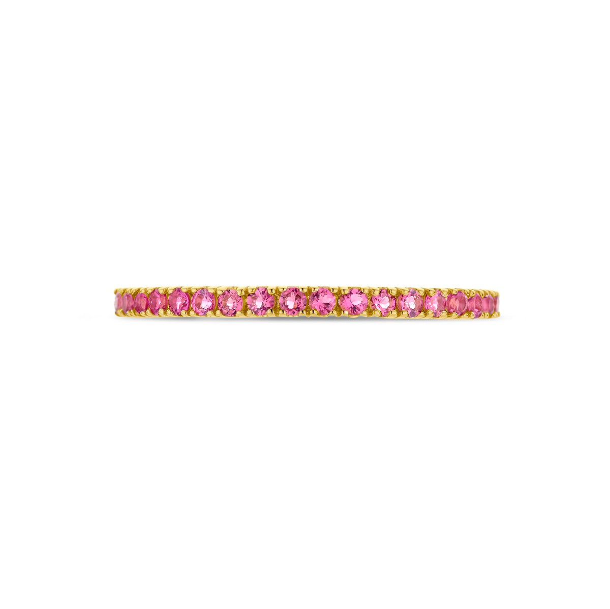 Fantasy Collection Ring met geboortesteen roze toermalijn oktober 14K geelgoud