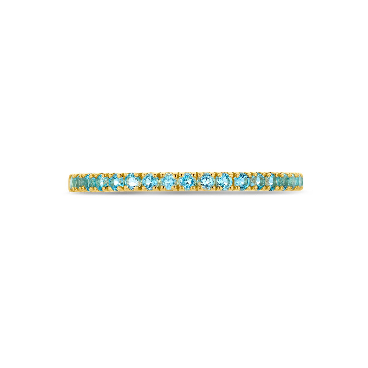 Fantasy Collection Ring met geboortesteen blauw topaas december 14K geelgoud