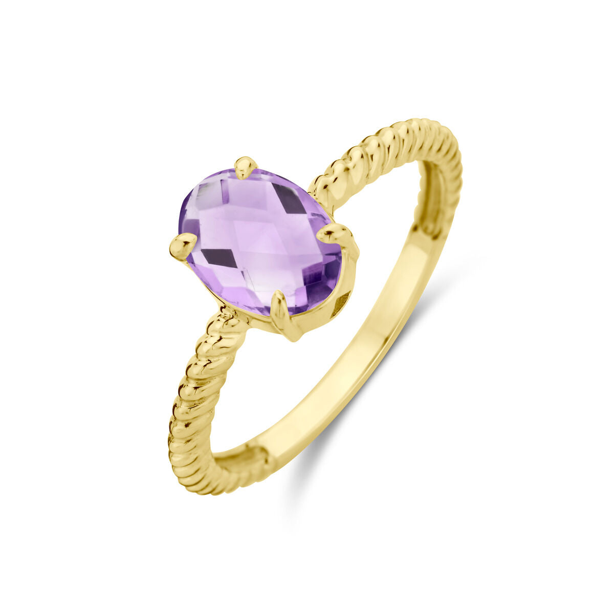 Fantasy Collection Ring amethist 14K geelgoud