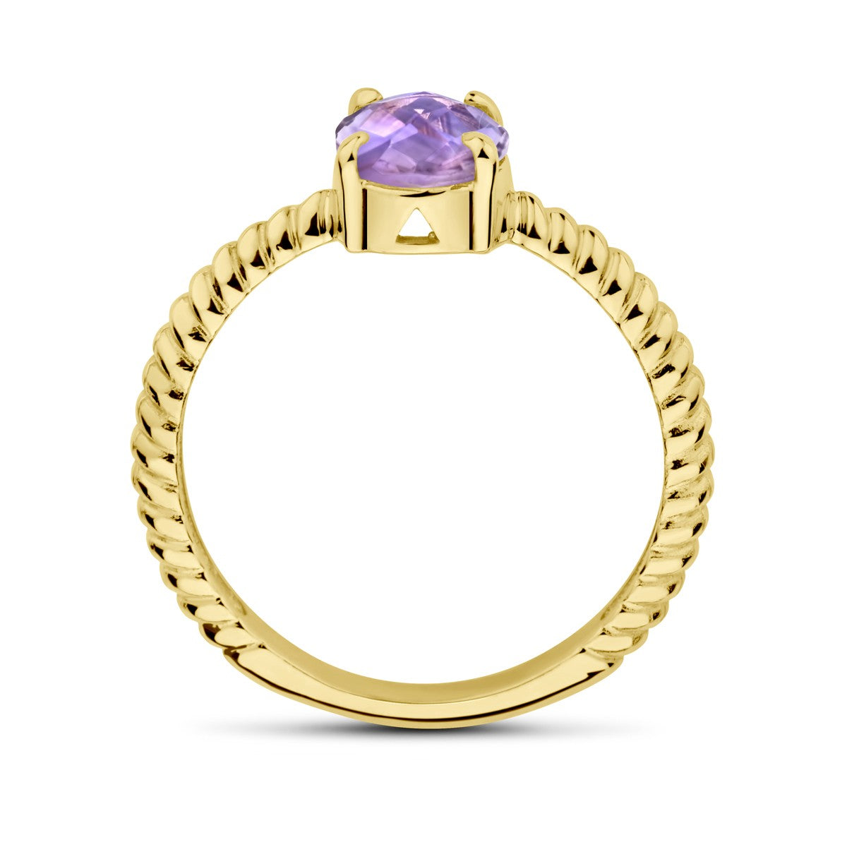 Fantasy Collection Ring amethist 14K geelgoud