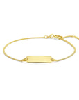 14K Geelgoud Graveerarmband Plaat 5,3 Mm 16,5 - 17,5 - 19 Cm 4028675 - PansiteNederland.nl