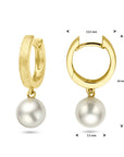 14K Geelgoud Klapoorringen Parel Gescratcht 4028698 - PansiteNederland.nl