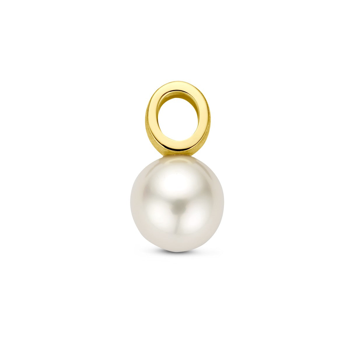 Fantasy Collection Hanger parel gescratcht 14K geelgoud