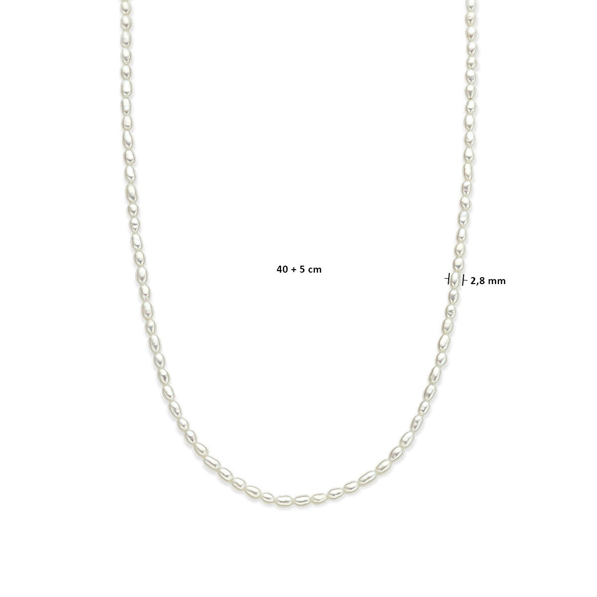 Fantasy Collection Collier parels 2,8 mm 40 + 5 cm 14K geelgoud