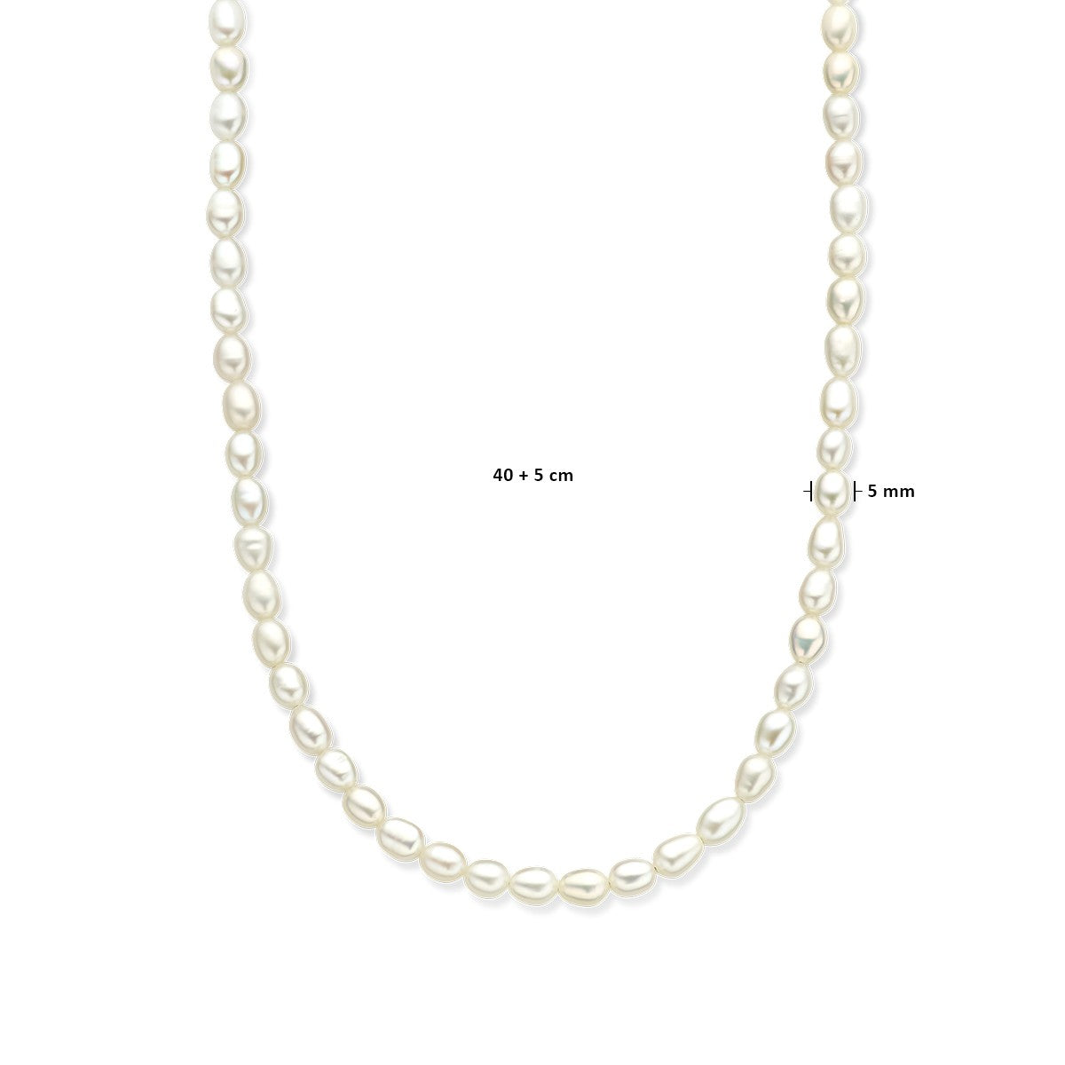Fantasy Collection Collier parels 5,0 mm 40 + 5 cm 14K geelgoud