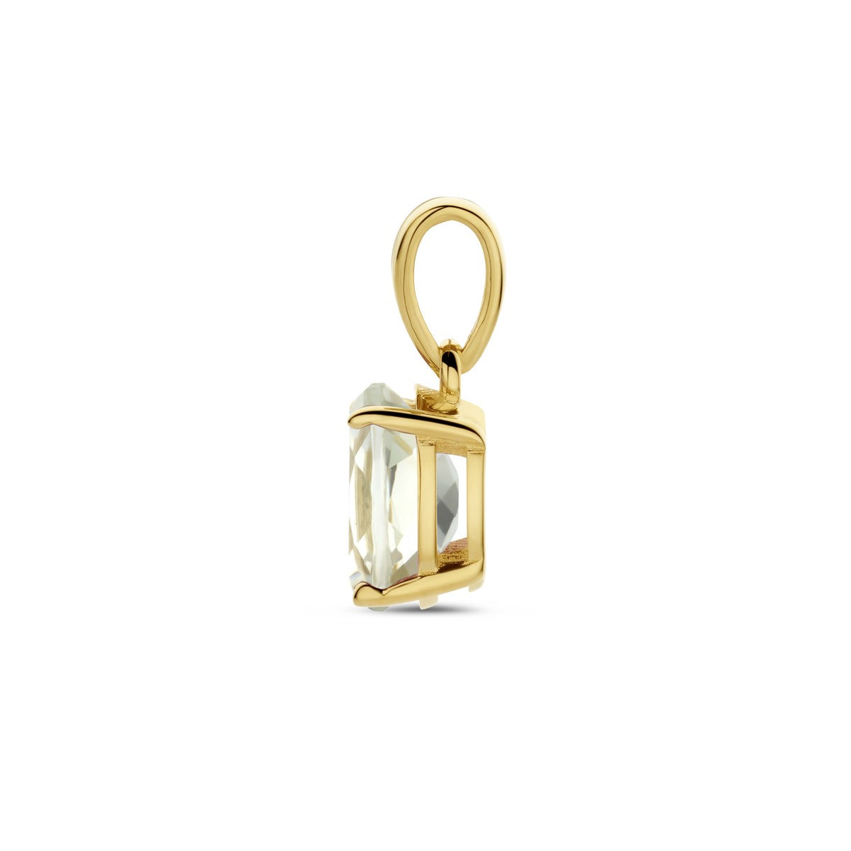 Fantasy Collection Hanger groen amethist 14K geelgoud