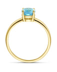 14K Geelgoud Ring Blauw Topaas 4028718 - PansiteNederland.nl