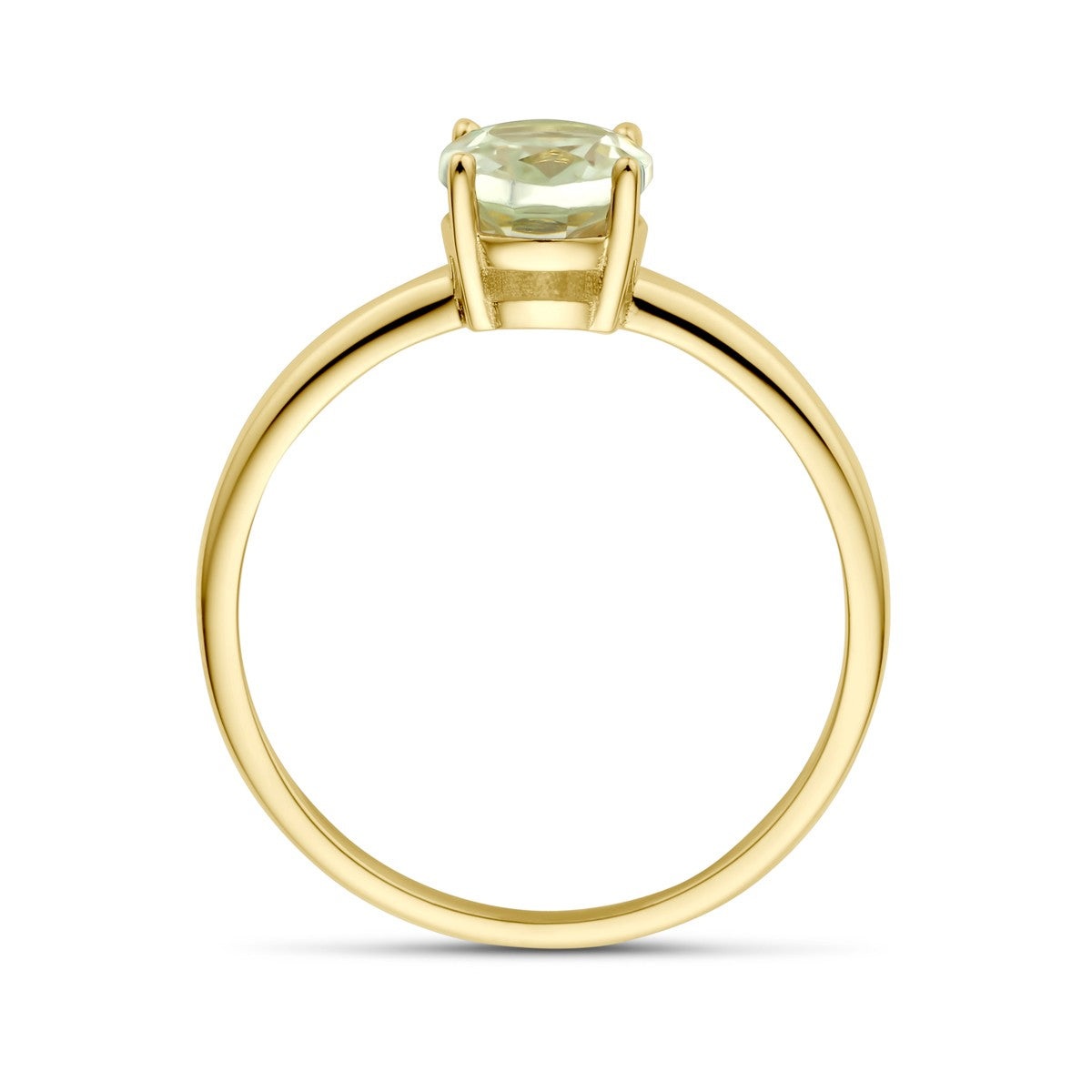 Fantasy Collection Ring groen amethist 14K geelgoud