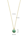 14K geelgoud collier groen toermalijn 41 - 43 - 45 cm 4028782 - PansiteNederland.nl