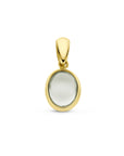 14K geelgoud hanger groen amethist 4028792 - PansiteNederland.nl