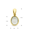 14K geelgoud hanger groen amethist 4028792 - PansiteNederland.nl