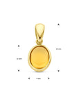 14K geelgoud hanger citrien 4028794 - PansiteNederland.nl