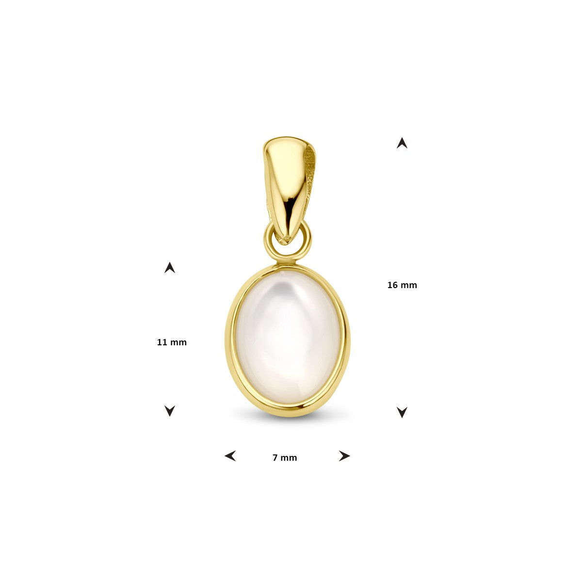Fantasy Collection Hanger parelmoer 14K geelgoud