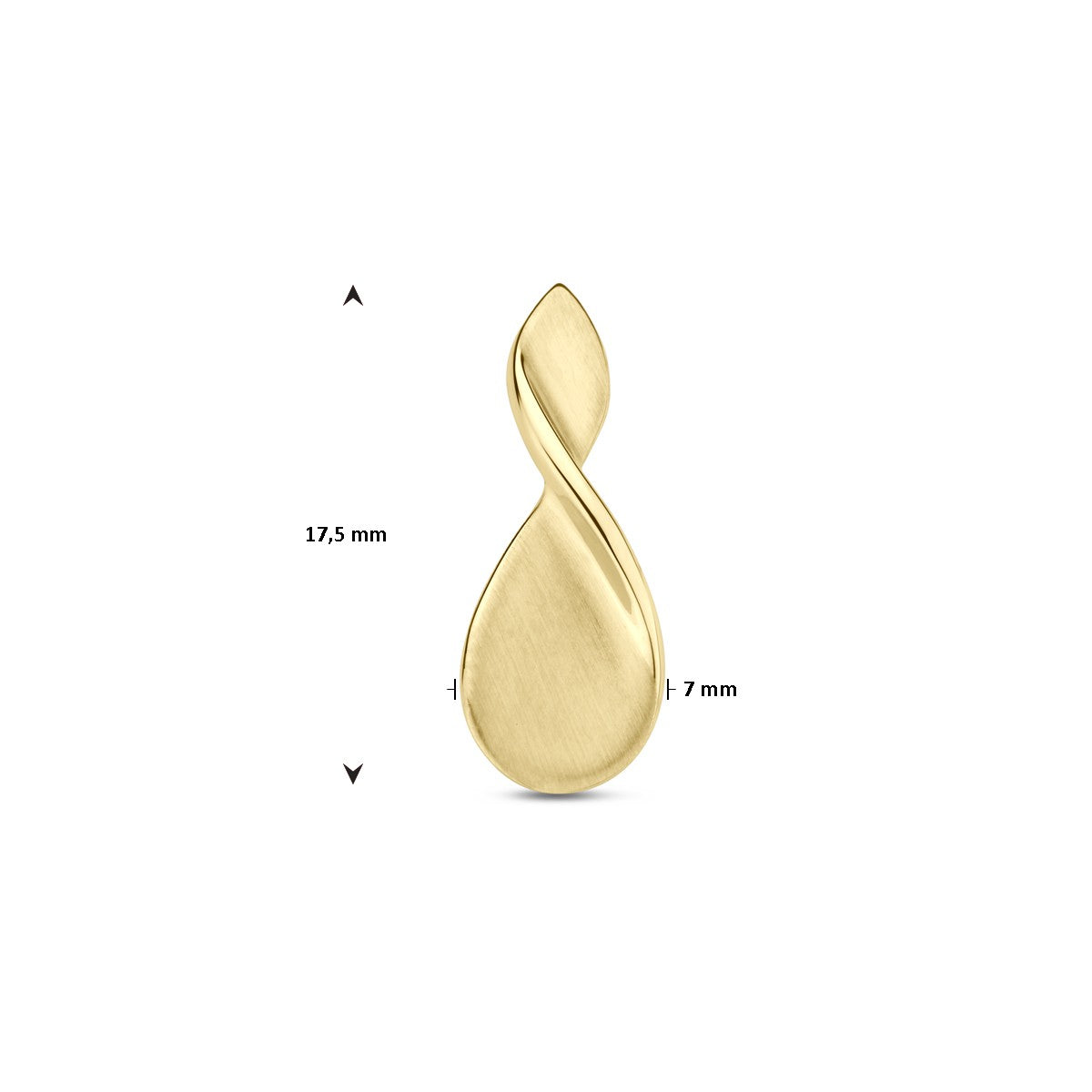 Fantasy Collection Hanger poli/mat 14K geelgoud