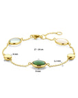 14K Geelgoud Armband Natuurlijke Kleurstenen 17 - 19 Cm 4028858 - PansiteNederland.nl