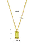 14K geelgoud collier peridot 41 - 43 - 45 cm 4028872 - PansiteNederland.nl