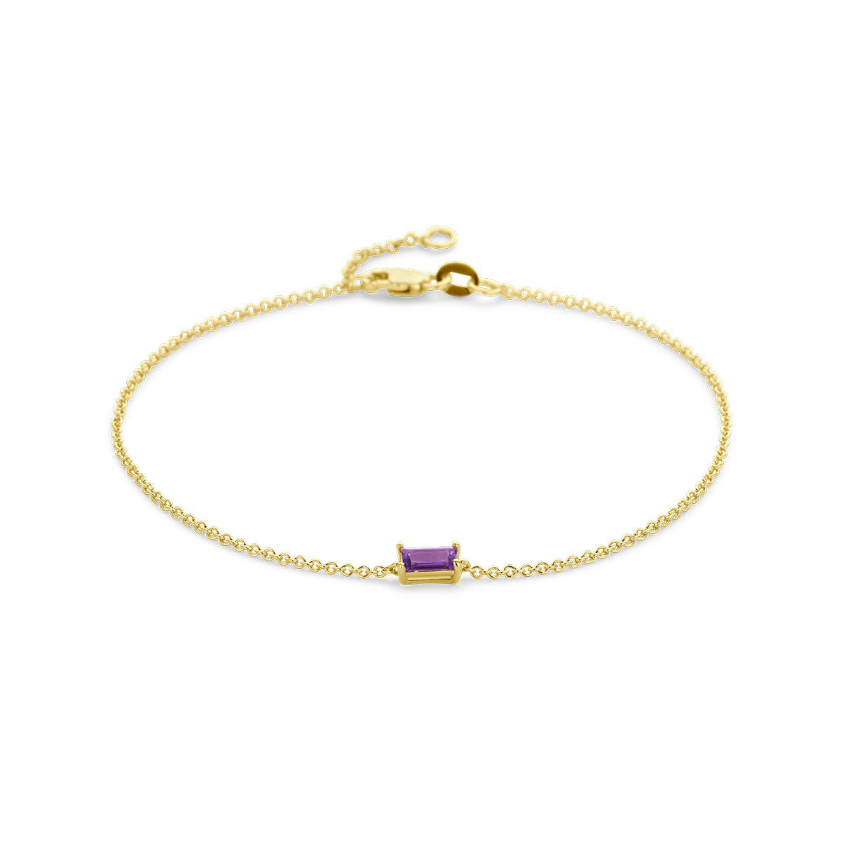 Fantasy Collection Armband anker amethist 14K geelgoud