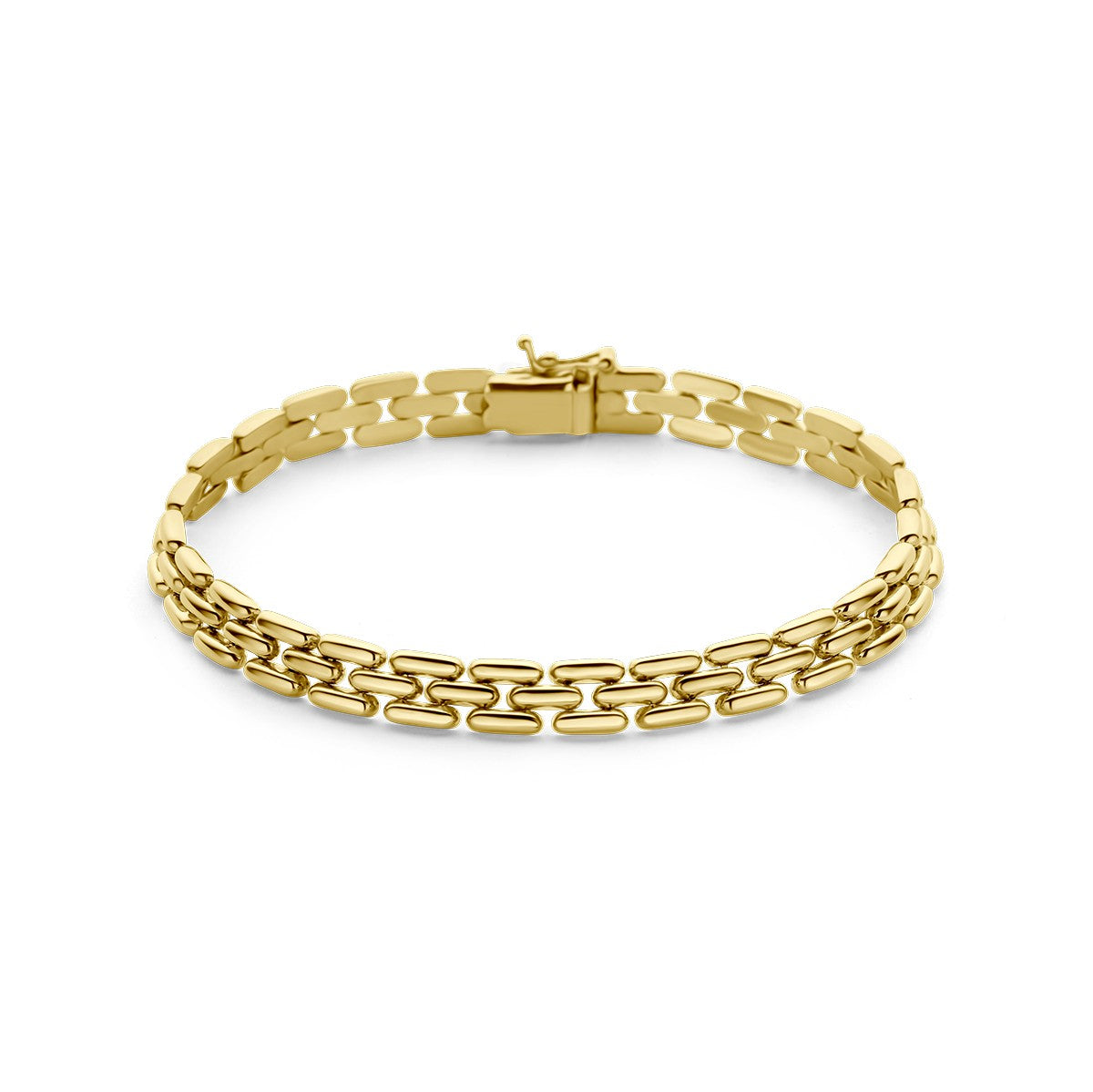 Fantasy Collection Armband panter 6,5 mm 20 cm 14K geelgoud